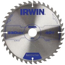 Construction Circular Saw Blade 230 x 30mm x 40T atb - Irwin