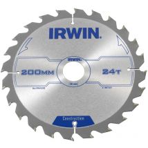 Irwin - IRW1897201 200 x 30 mm 24 dents lame de scie circulaire avec dents tools