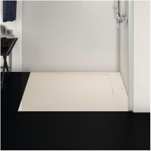 Glasdeals - is Ultra Flat Mineralguss-Duschtasse 90 x 70 x 3 cm in Sandstein