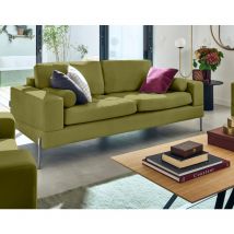 Lisa Design - Isaure - 3-sitzer einzelsofa aus samt - olivgrün