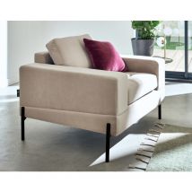 Lisa Design - Isaure - fauteuil en velours - beige