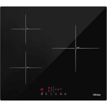 IsEasy empotrado Placa de Inducción 3 zonas 5800W 60cm Control táctil,Temporizador-3 fuegos Negra