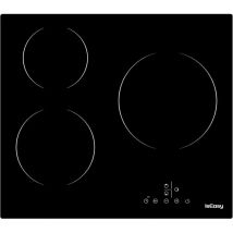 Placa Vitrocerámica 3 zonas 6600W 60cm Control táctil,Temporizador,Empotrado-3 fuegos Negra - Iseasy