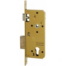 Serratura per serramenti in legno da infilare - Catenaccio 2 mandate e scrocco - Entrata 70 mm - 200.70.1