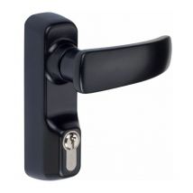 94011005T Maniglia a leva, cilindro a profilo europeo per Idea - Nero