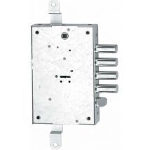 Fiam - Serratura Porta Blindata Applicazione Planare 4 Mandate e Scrocco - Entrata 60 mm - 608-D