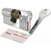 Iseo Serrature - Cilindro a doppio profilo 5 chiavi punzonate + 1 chiave cantiere - lunghezza 90 mm - mm 35X55 - R6 plus
