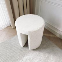 Isla Ivory Boucle Stool for Bedroom Living room home decoration