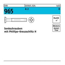 Senkschraube din 965 Kreuzschlitz-PH m 8 x 70 -h a 2