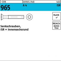 Senkschraube DIN 965 – Edelstahl A4 – M2,5 x 12 mm – Innensechsrund – 1000 Stück