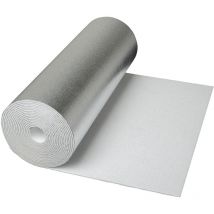 Climapor - Isolant sous papier peint contrecollé alu - polystyrène - 5 m x 0,5 m x 4 mm - 8 rouleaux ( 20 m2) - Argente