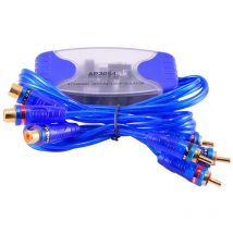Isolateur de boucle de terre rca à 4 canaux Éliminateur de bruit de ligne Filtre anti-bruit Éliminateur de bruit de ligne 50 w (bleu)