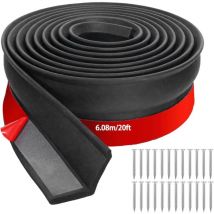 isolation porte de garage 6M joint de porte de garage seuil porte garage bandes de caoutchouc pour porte de garage universel avec clous