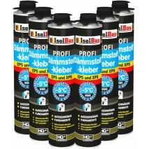Isolbau - Adhésif d'isolation Mousse adhésive 6 x 750 ml Adhésif de périmètre eps xps haute qualité