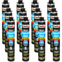 Isolbau Adhésif d'isolation Mousse adhésive 12 x 750 ml Adhésif de périmètre EPS XPS haute qualité