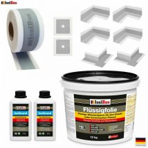 Isolbau - Kit d'étanchéité pour bain de douche Ruban d'étanchéité Feuille liquide 12 kg Isoground