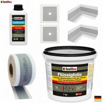 Isolbau - Kit d'étanchéité pour bain de douche Ruban d'étanchéité Feuille liquide 7 kg Isoground