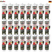 Isolbau - Colle au bitume 24 x 310 ml Mastic d'étanchéité pour toiture Mastic d'étanchéité au bitume Colle pour bardeaux
