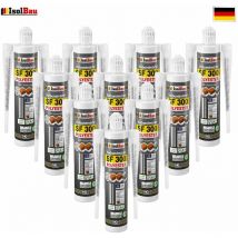 Isolbau Mortier composite Mortier d'injection 10 x 300 ml Mortier d'assemblage Mortier adhésif 20 x Mélangeur