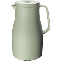 Isolierkanne Econscious – 1 l – Biokunststoff / Hartglas – Ergonomischer Griff – Hygienischer Hartglaseinsatz – Nebelgrün