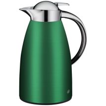 Isolierkanne Signo – Edelstahl / Glas – AromaSafe – 12h heiß, 24h kalt – Höhe 27,5 cm – satin grün