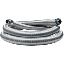 Isolierter Flexibler Schlauch – 6 M Länge – Ø 100/166 Mm – Doppelwandig, Glatt, Edelstahl 316 – 25 Mm Mineralwolle Joncoux