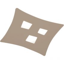 Plafoniera Contemporanea Isotta Metallo e Alluminio Bianco e Tortora 3 Luci Gx53