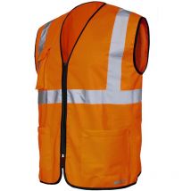 Issaline - 01260-032 Arbeitsweste Hi Vest Orange Reißverschluss m/l