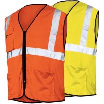 01265-032 Gilet de travail en maille perforée orange m/l - Issaline