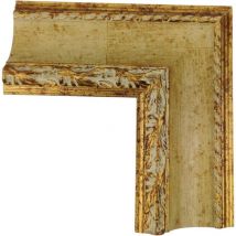 Italia cornici Cadre mural en bois pour tableaux avec cadre couleur crème or 50x70 cm fabriqué en Italie