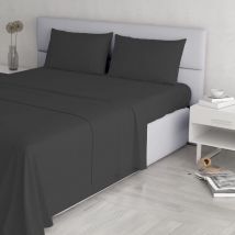 Italian bed Linen Cl El Grigio Scuro 2Pst Completo Letto, Microfibra, Matrimoniale, 240 x 270 cm