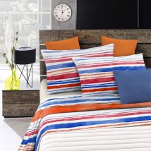 Italian Bed Linen Fantasy Completo Letto, Microfibra, Strisce, Singolo