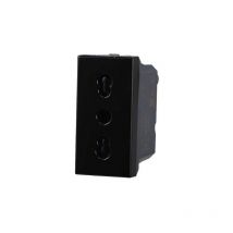 Ettroit - Italienische Steckdose kompatible Bticino Axolute 2P+T 10/16A schwarz Farbe AN2001