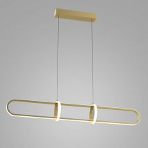 Cerrila - Moderna sospensione a led a sospensione dorata, bianco caldo 3000K 1300lm dimmerabile - Italux