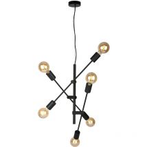 Italux - Ferreia Industrial, Retro 6 Light Multi Arm Pendant Ceiling Light, E27