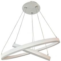 Italux Jovita - Lámpara colgante LED moderna blanca, blanco cálido 3000K 4070lm regulable