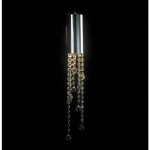 Larix - Applique Classica Cromo 1 Luce con Paralume Cristallo, GU10 - Italux