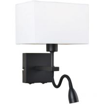 Norte - Lámpara de noche led moderna Negro Mate, Blanco cálido 3000K 350lm - Italux