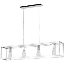 Sigalo Lámpara de techo colgante de barra de 4 luces, industrial, retro, E27 - Italux