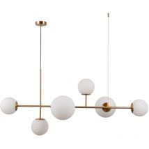 Italux - Vailante Lámpara de techo colgante moderna con barra de 6 luces, E27+E14