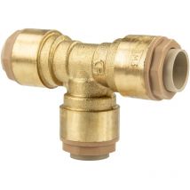Fit Messing-Steckverbinder T-Stück für Cu-Rohr ø 18 mm - dvgw - Itap