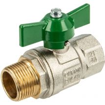 Itap Trinkwasser-Kugelhahn green Typ 379 - ig x ag 1/4 Zoll (dn 8) mit Flügelgriff, pn 50