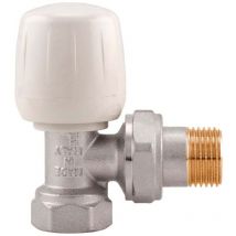 Valvola per termosifoni ad angolo manuale art. 395 - m 3/8 m 1/2