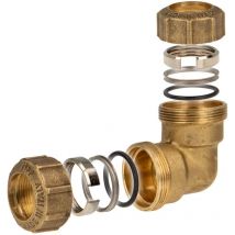 Enolgas - itap vx Messing-Klemmkupplung 90° Winkel ø 20 mm - für PE-Rohr