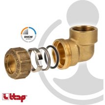 Itap vx Messing-Klemmverbinder 90° Winkel mit ig 1 1/4 x ø 40 mm - für PE-Rohr