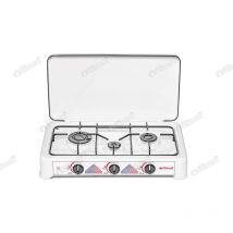 Itimat - fornello 3 fuochi gpl bianco alta qualita' fornellone cucina regolabile