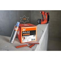Itw HC6 Spit Pulsa Clou 22 mm, clous spéciaux, pour Pulsa 27, 40P et 65, avec 3 cartouches de gaz, 1500 pièces clous 22 mm (057698)