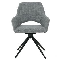 Drawer - Chaise de bureau en tissu et métal - Gris chiné - ivar