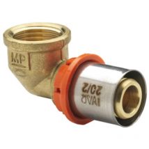 Racccord coudes à visser 90° FEM.16x215x21 - 1/2 - Ivar