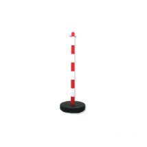 Paletto Segnaletico Bianco E Rosso Con Base Riempibile – H 90 Cm